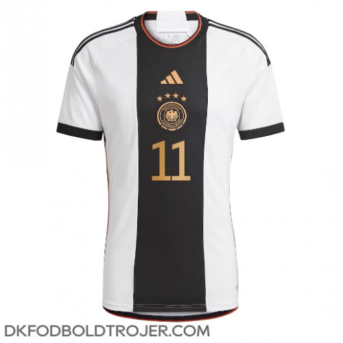 Billige Tyskland Mario Gotze #11 Hjemmebane Fodboldtrøjer VM 2022 Kortærmet